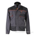 T / C Canvas grau mit schwarzer Jacke